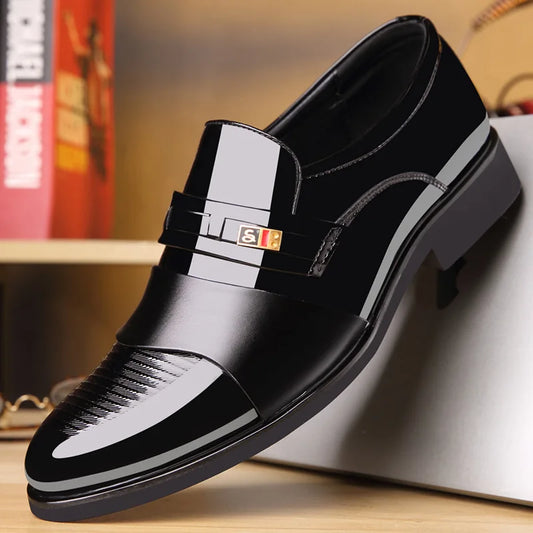 Elegant Round Toe Men's Dress Shoes for Wedding, Party & Office